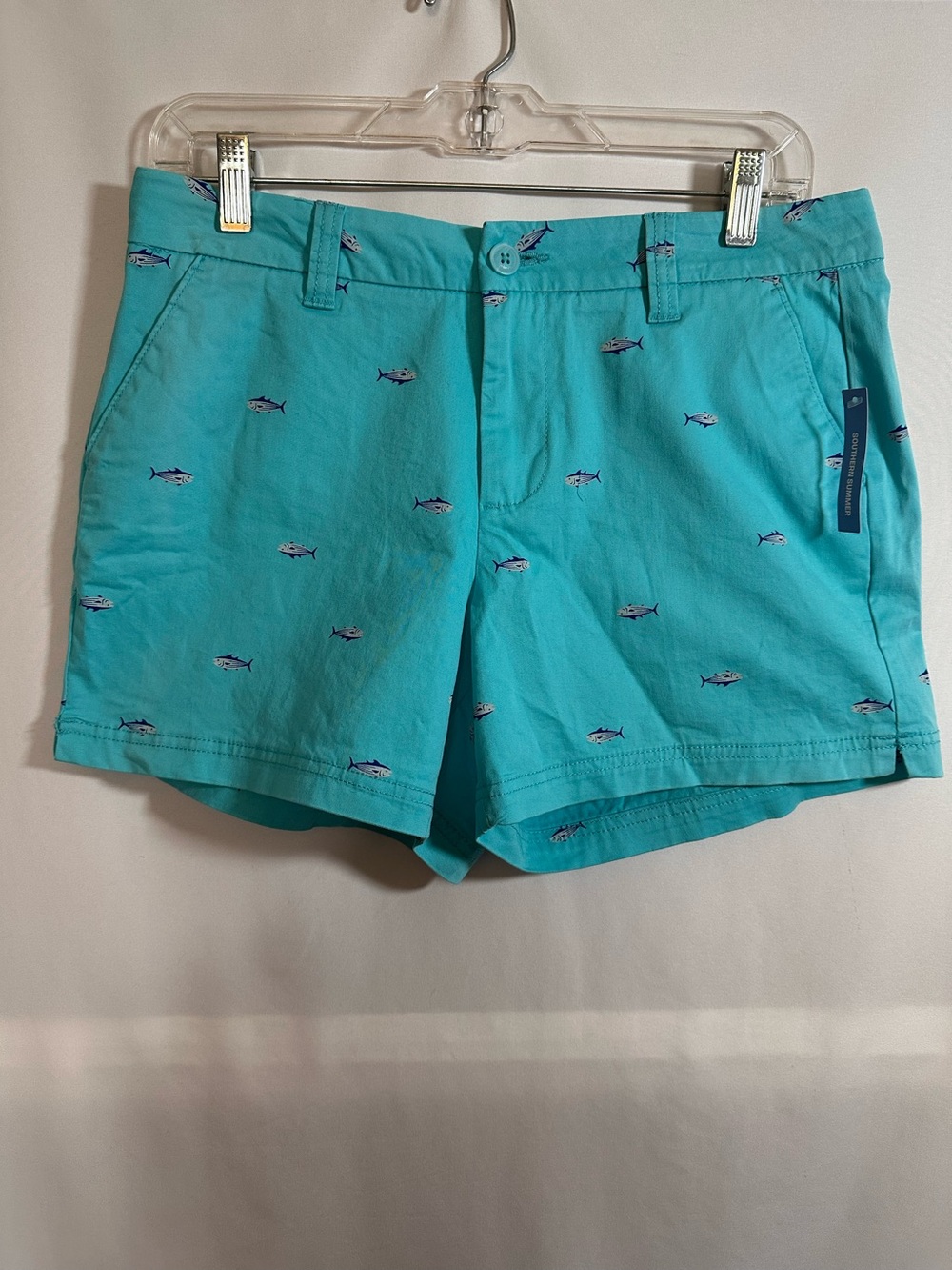 Magellan Outdoors Southern Summer Fish Print‎ Chino Shorts Size 4